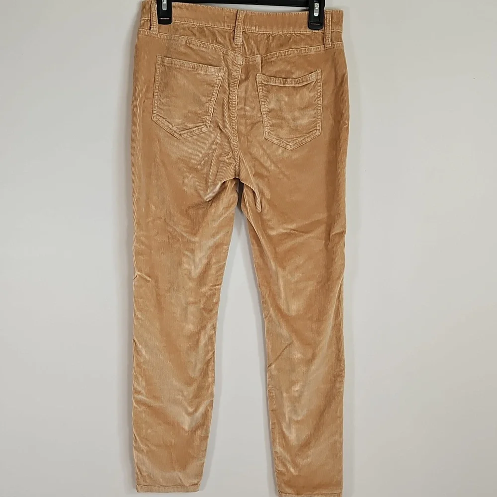 Current Elliott Stiletto High Rise Corduroy Pant Tan Cotton Modal SZ 28